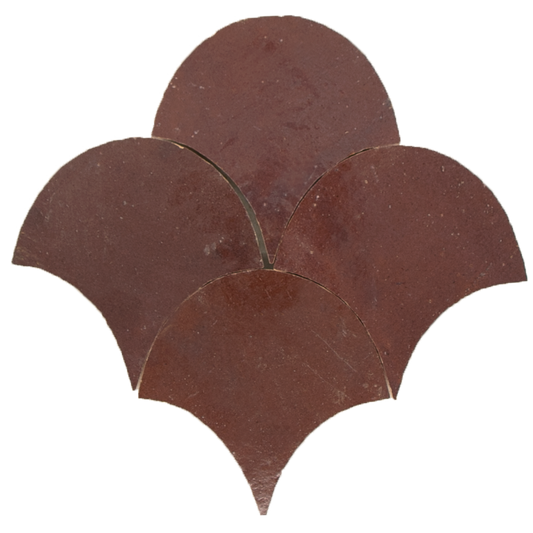 Zellige Aubergine Clair Poisson Echelles