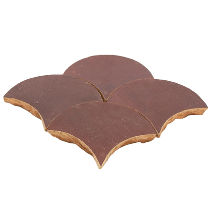 Zellige Aubergine Clair Poisson Echelles