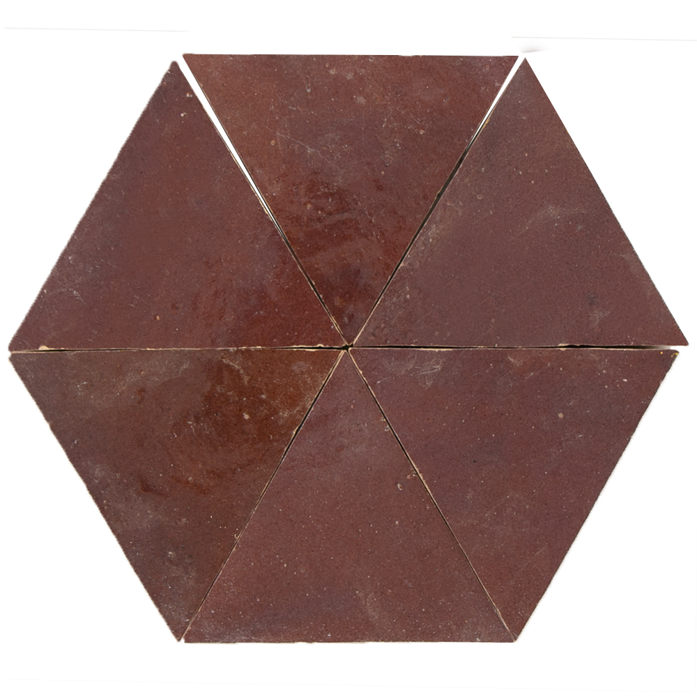 Zellige Aubergine Clair Triangle