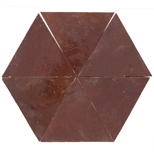 Zellige Aubergine Clair Triangle