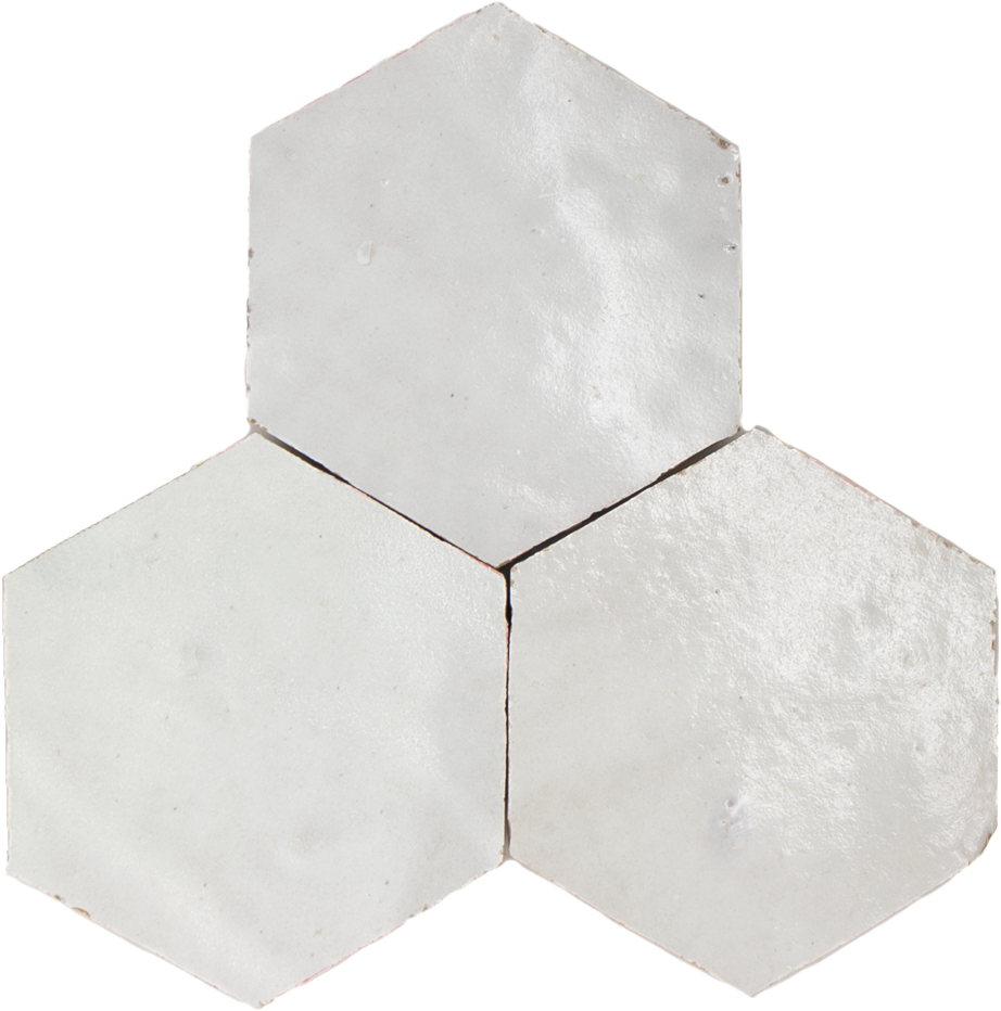 Zellige Blanc Hexagone