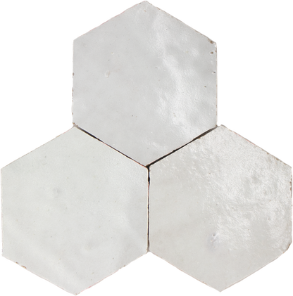 Zellige Blanc Hexagone