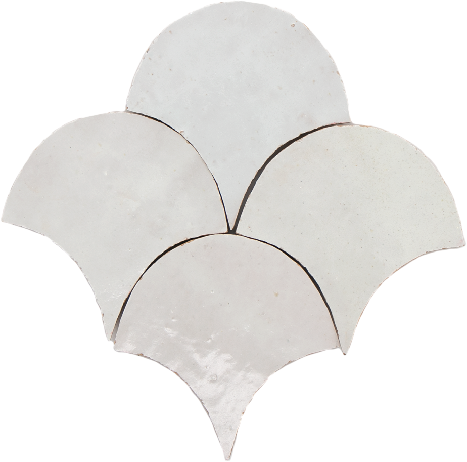 Zellige Blanc Poisson Echelles