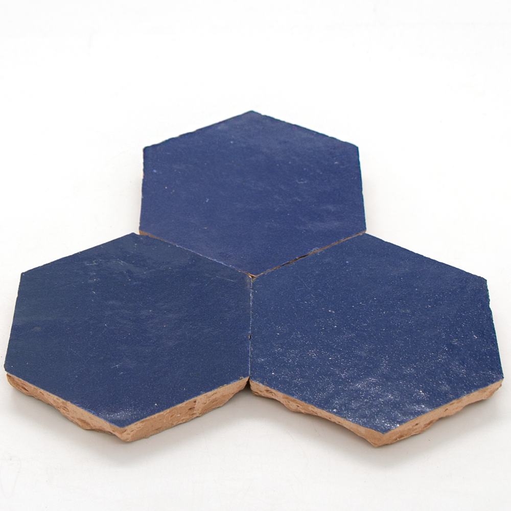 Zellige Bleu Foncee Hexagone