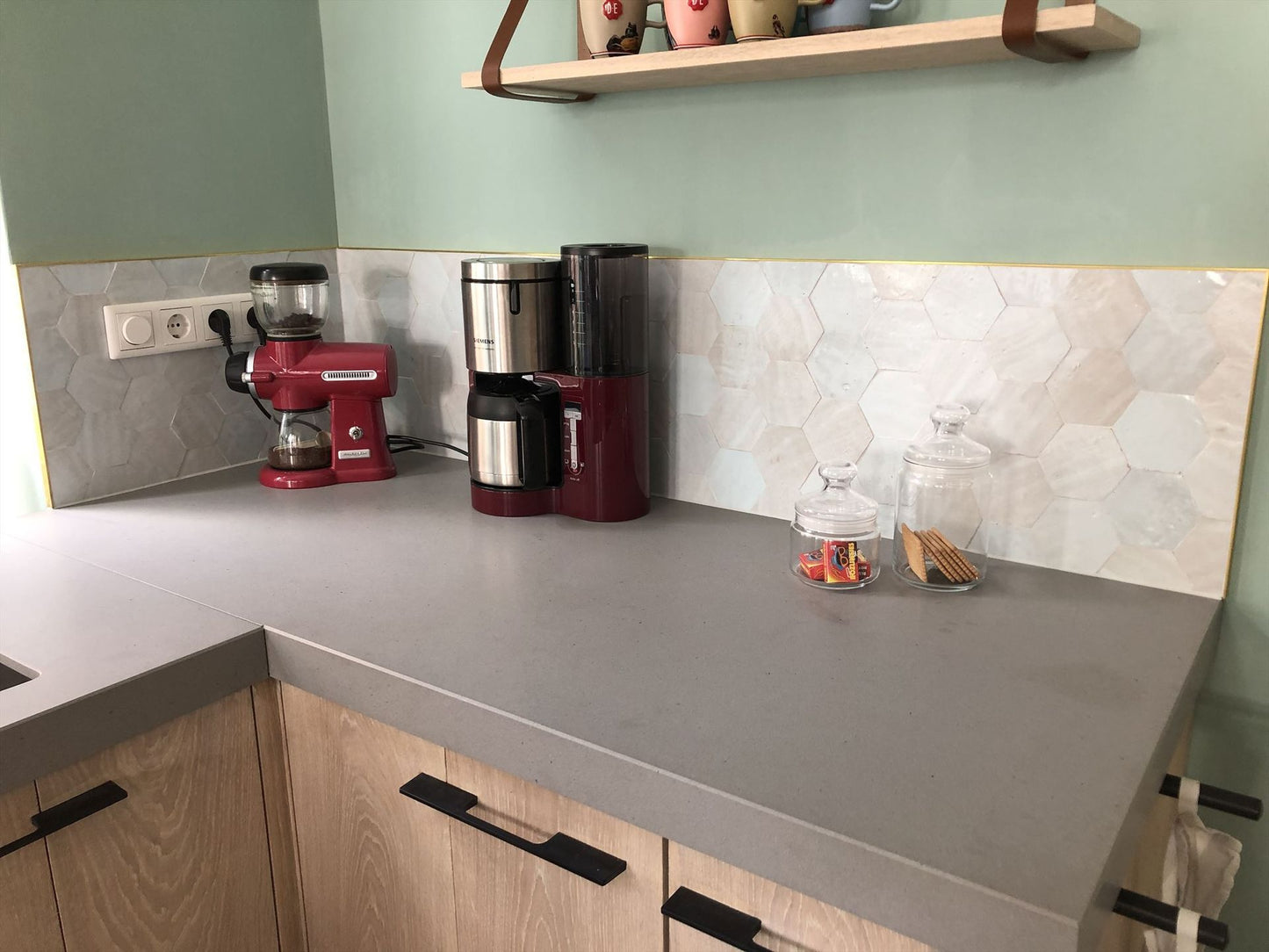 Zellige Bleu Lumiere Hexagone