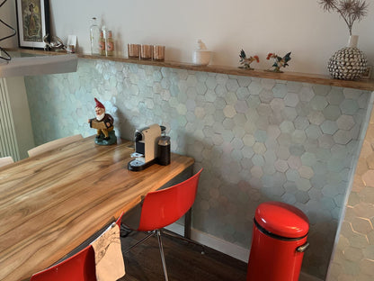 Zellige Bleu Lumiere Hexagone