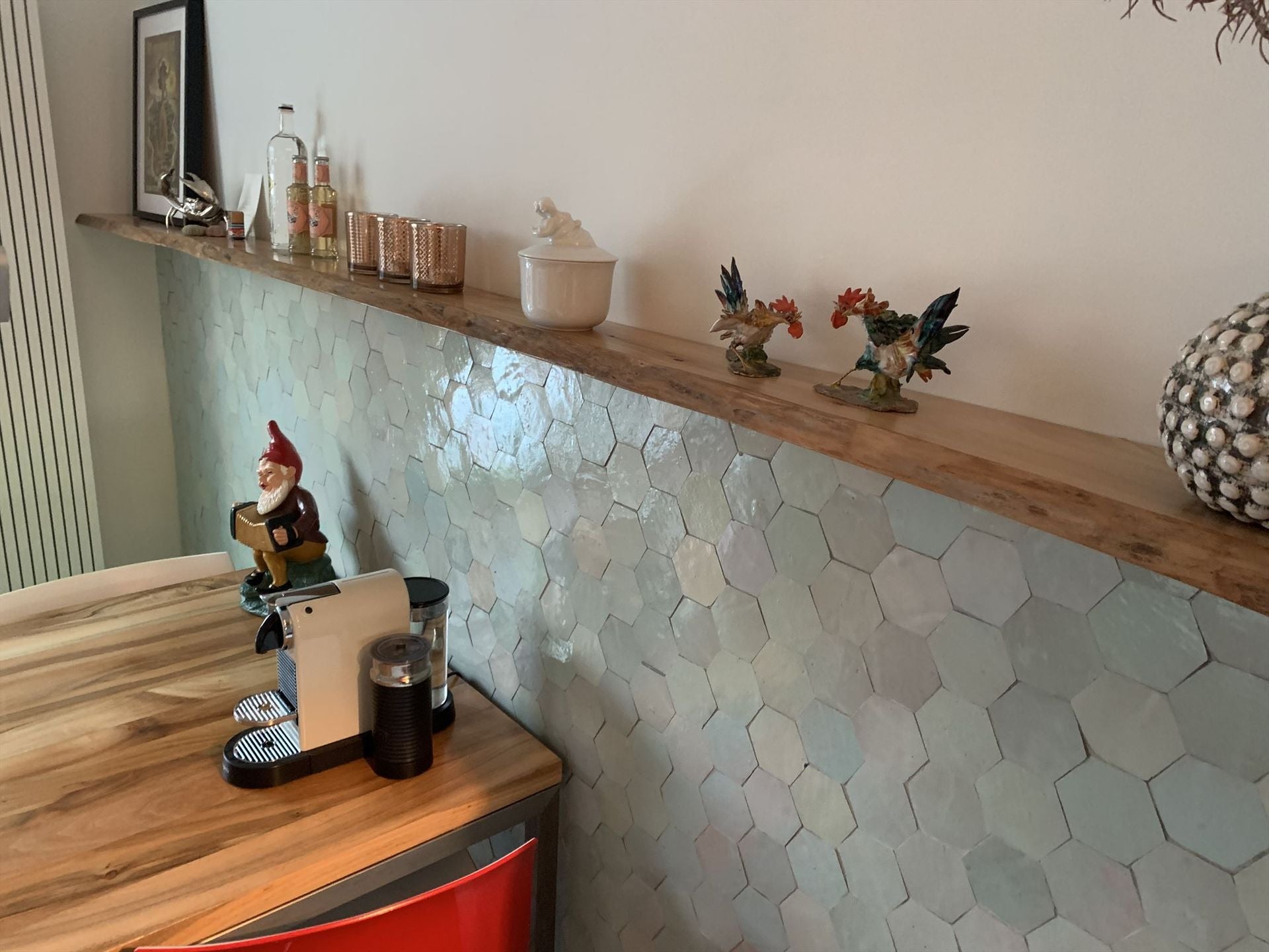 Zellige Bleu Lumiere Hexagone