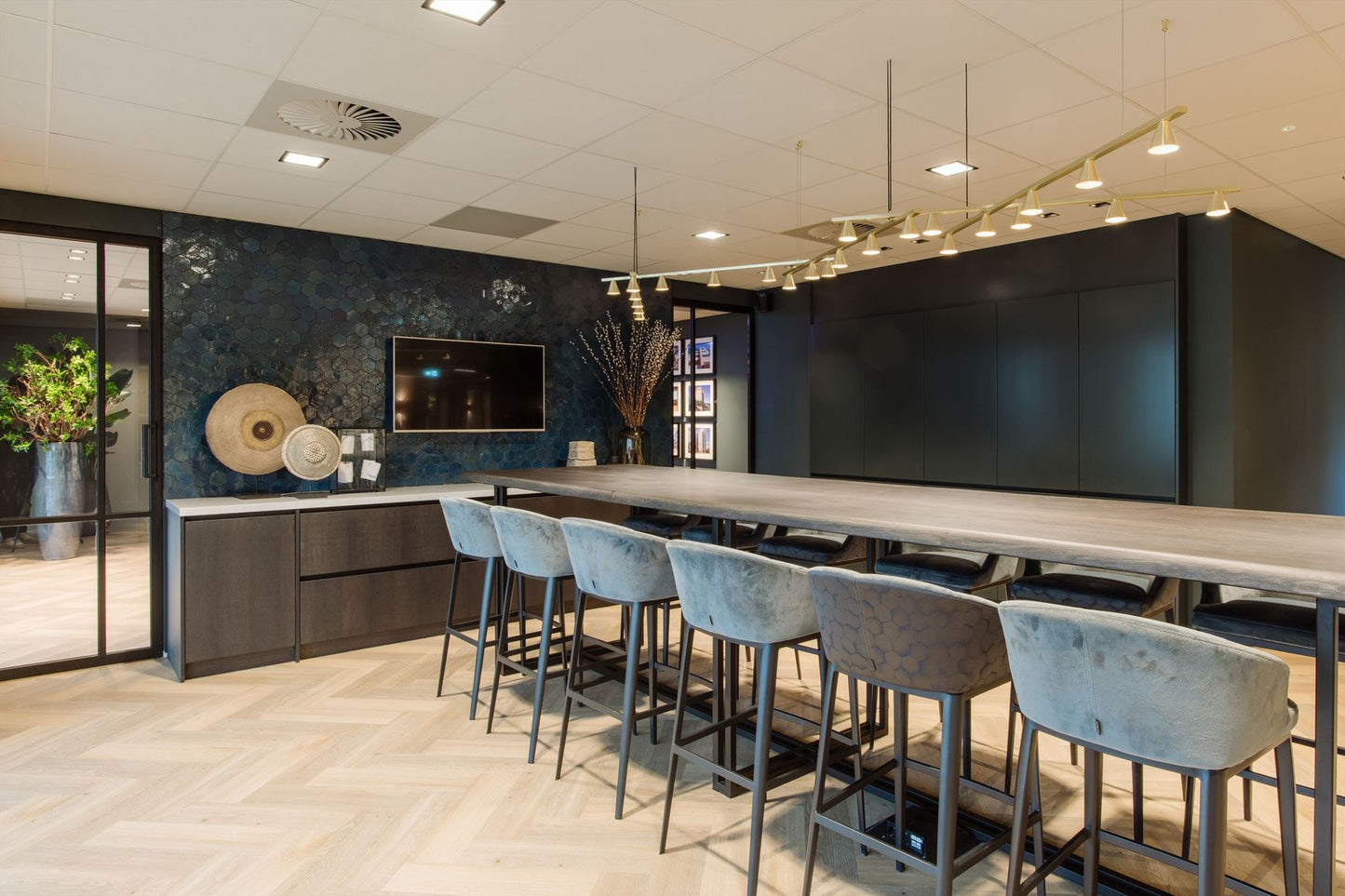 Zellige Bleu Marine Hexagone