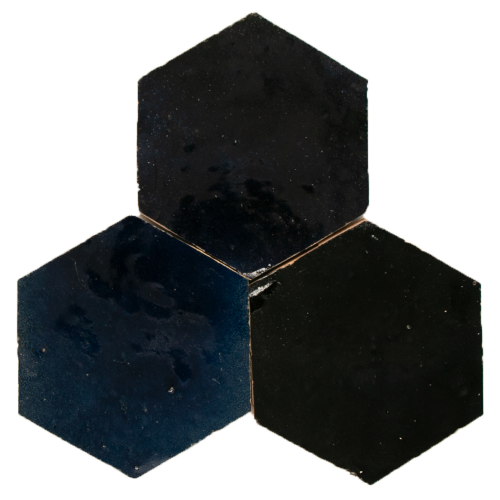 Zellige Bleu Nuit Hexagone