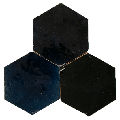 Zellige Bleu Nuit Hexagone