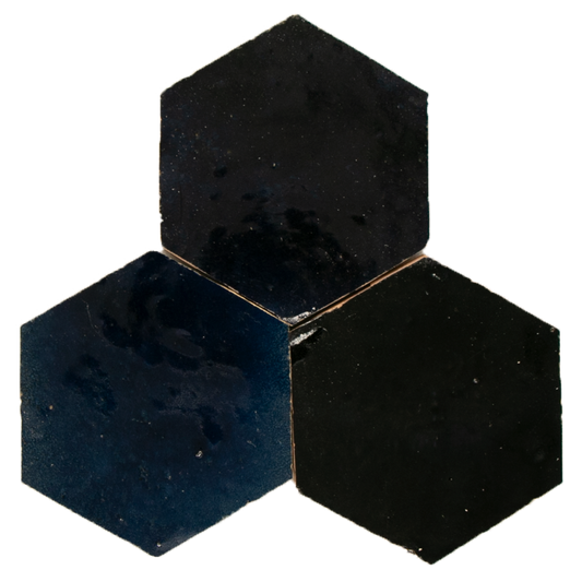 SAM Zellige Bleu Nuit Hexagone