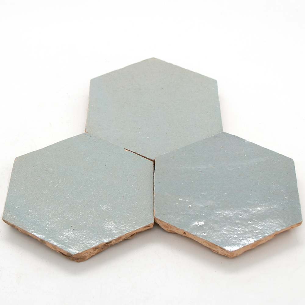 Zellige Bleu Lumiere Hexagone
