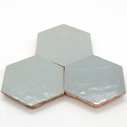 Zellige Bleu Lumiere Hexagone