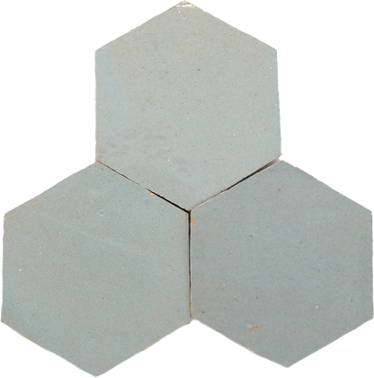 Zellige Bleu Lumiere Hexagone