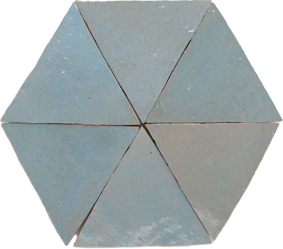 Zellige Bleu Lumiere Triangle