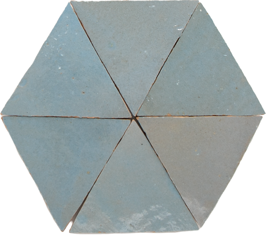 Zellige Bleu Lumiere Triangle