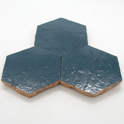 Zellige Bleu Marine Hexagone