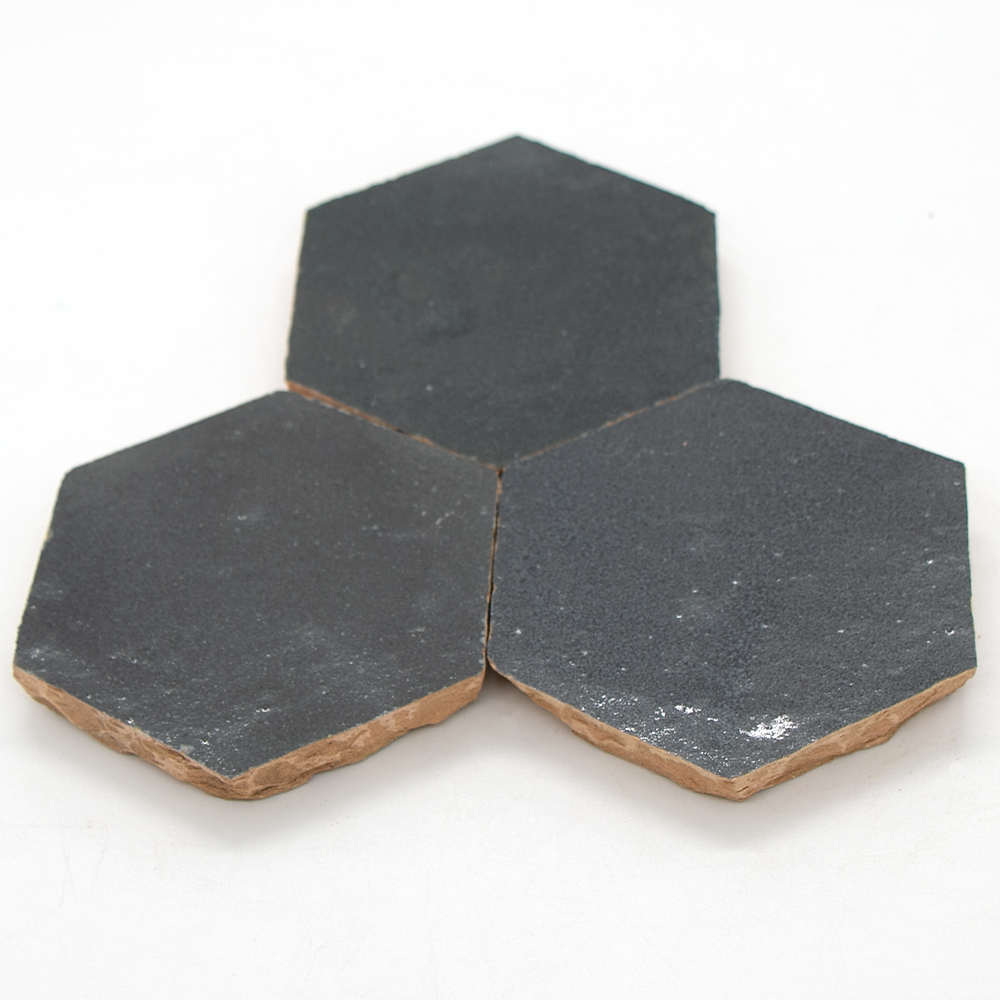Zellige Charcoal Hexagone