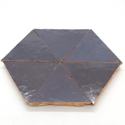 Zellige Gris Aubergine Triangle