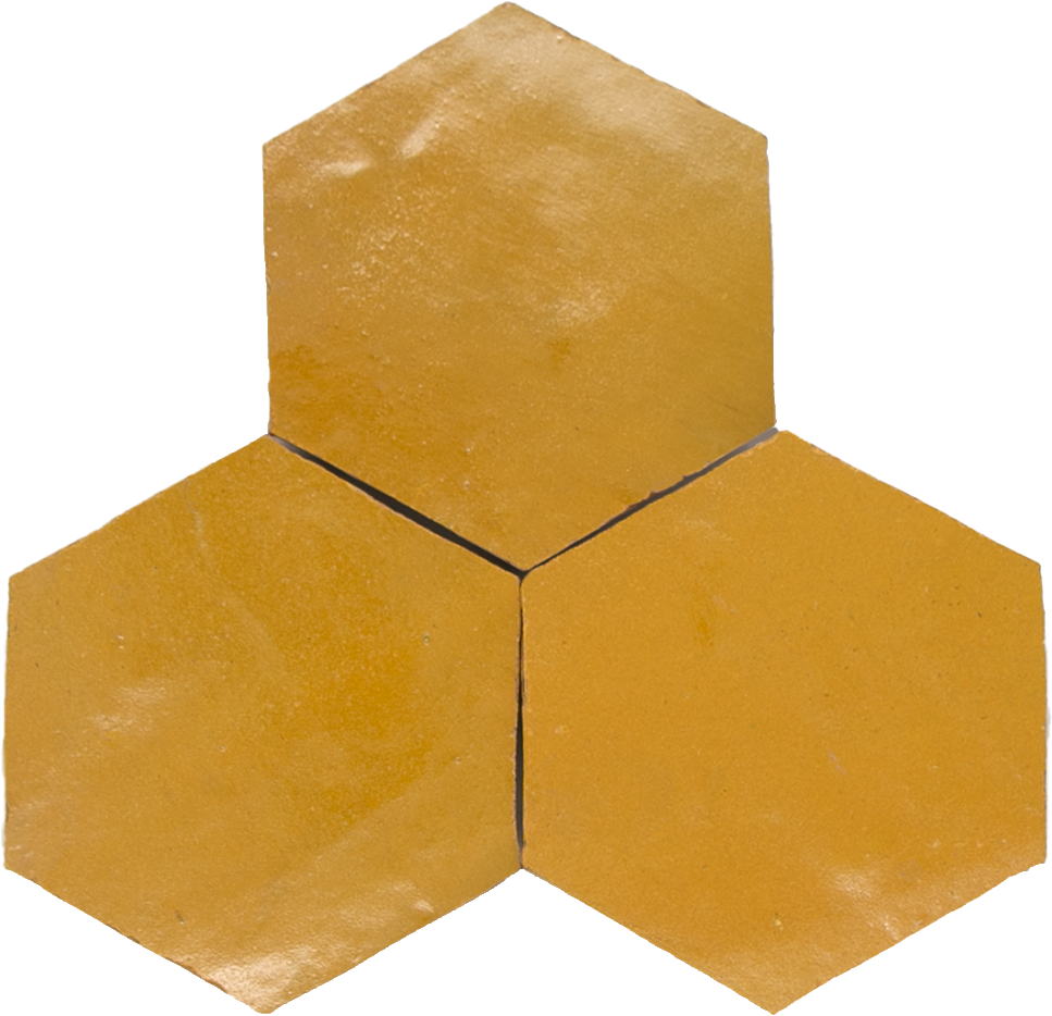 Zellige Jaune Hexagone