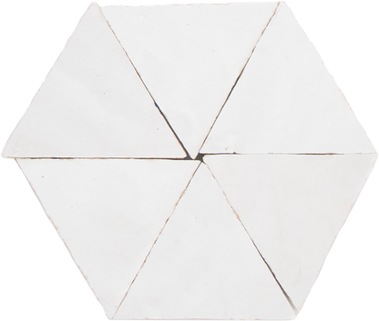 Zellige Neige Blanc Triangle