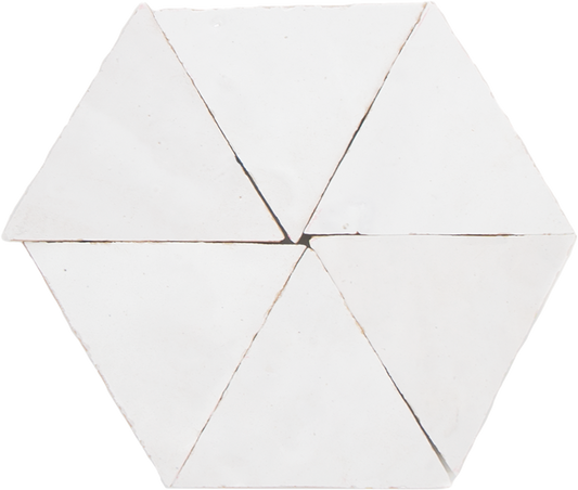 Zellige Neige Blanc Triangle