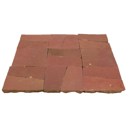 Zellige Rose Rouge Oblique