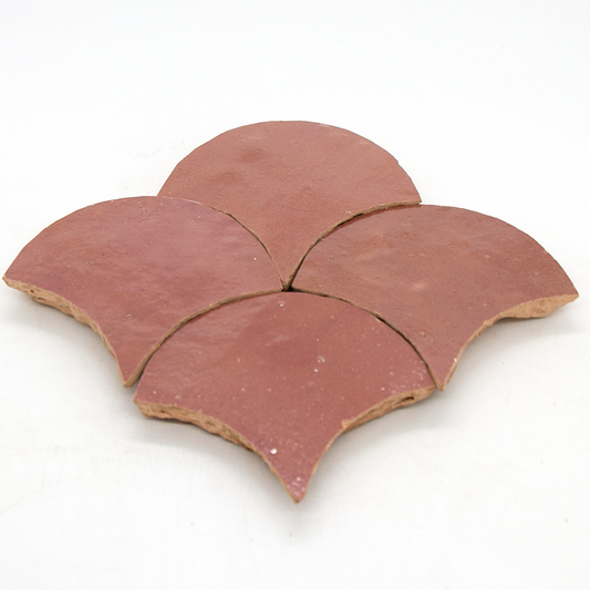 SAM Zellige Rose Rouge Poisson Echelles