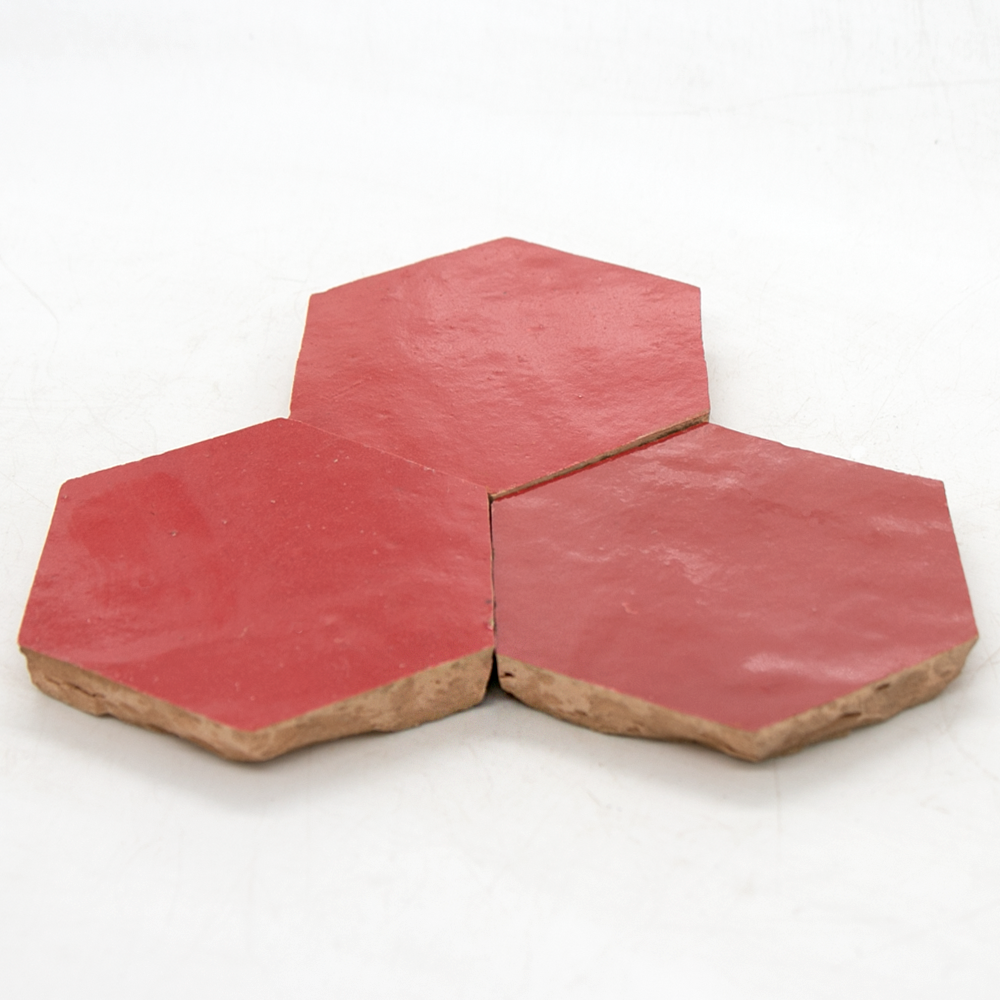 SAM Zellige Rouge Sang Hexagone