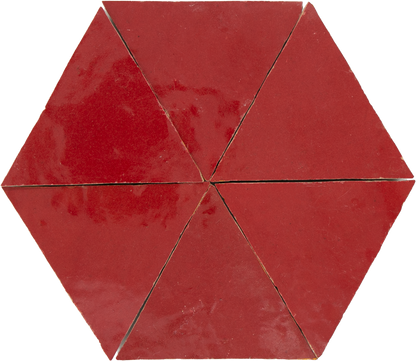 Zellige Rouge Sang Triangle