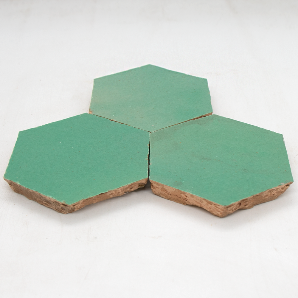 Zellige Turquoise Hexagone