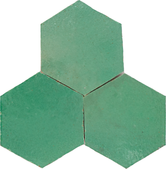 Zellige Turquoise Hexagone