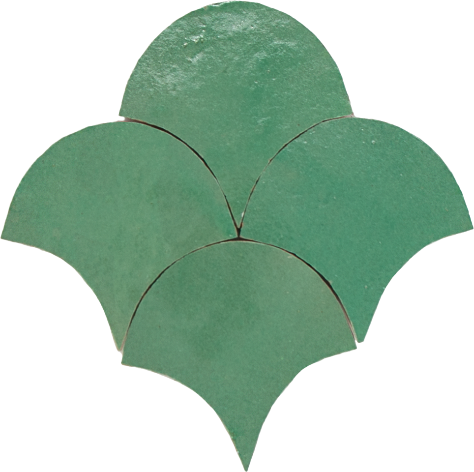 Zellige Turquoise Poisson Echelles