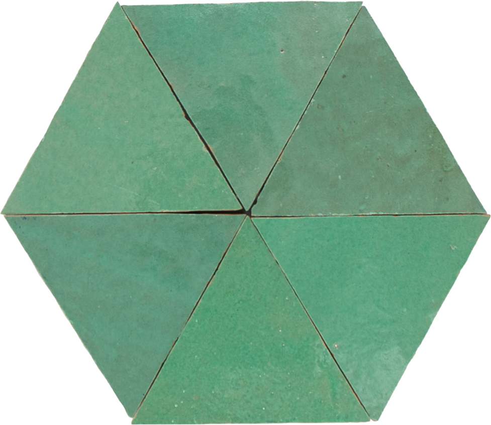 Zellige Turquoise Triangle