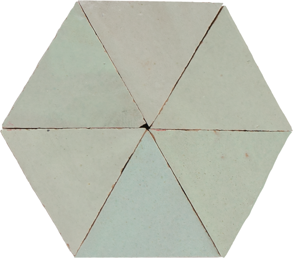 Zellige Vert Clair Triangle
