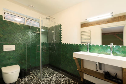 Zellige Vert Foncee Poisson Echelles