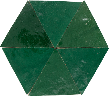 Zellige Vert Foncee Triangle