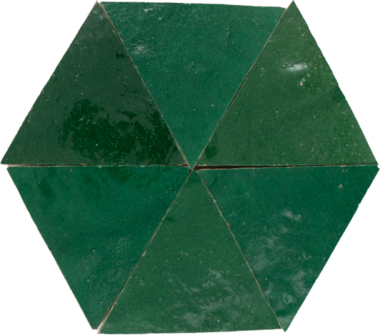 Zellige Vert Foncee Triangle