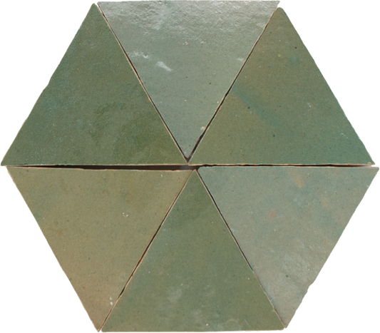 Zellige Vert Gris Triangle