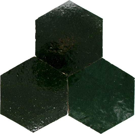 Zellige Vert Mousse Hexagone