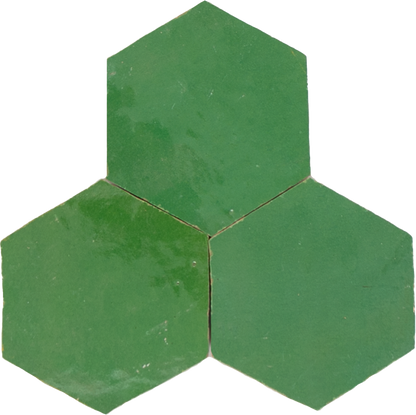 Zellige Vert Pomme Hexagone