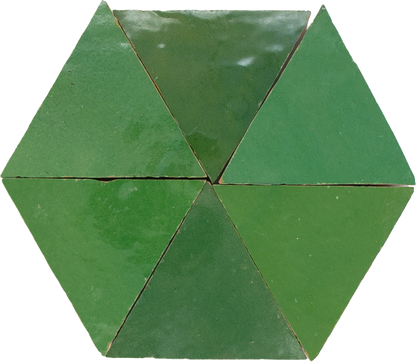 Zellige Vert Pomme Triangle