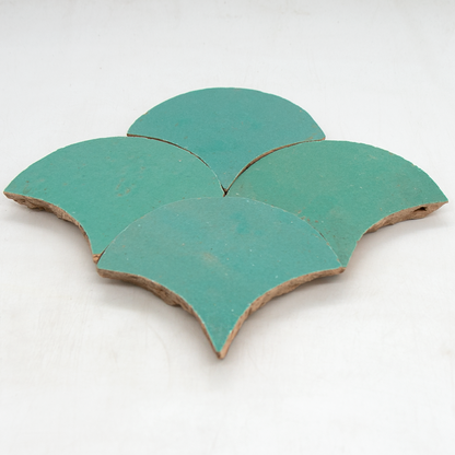 Zellige Vert Turquoise Poisson Echelles