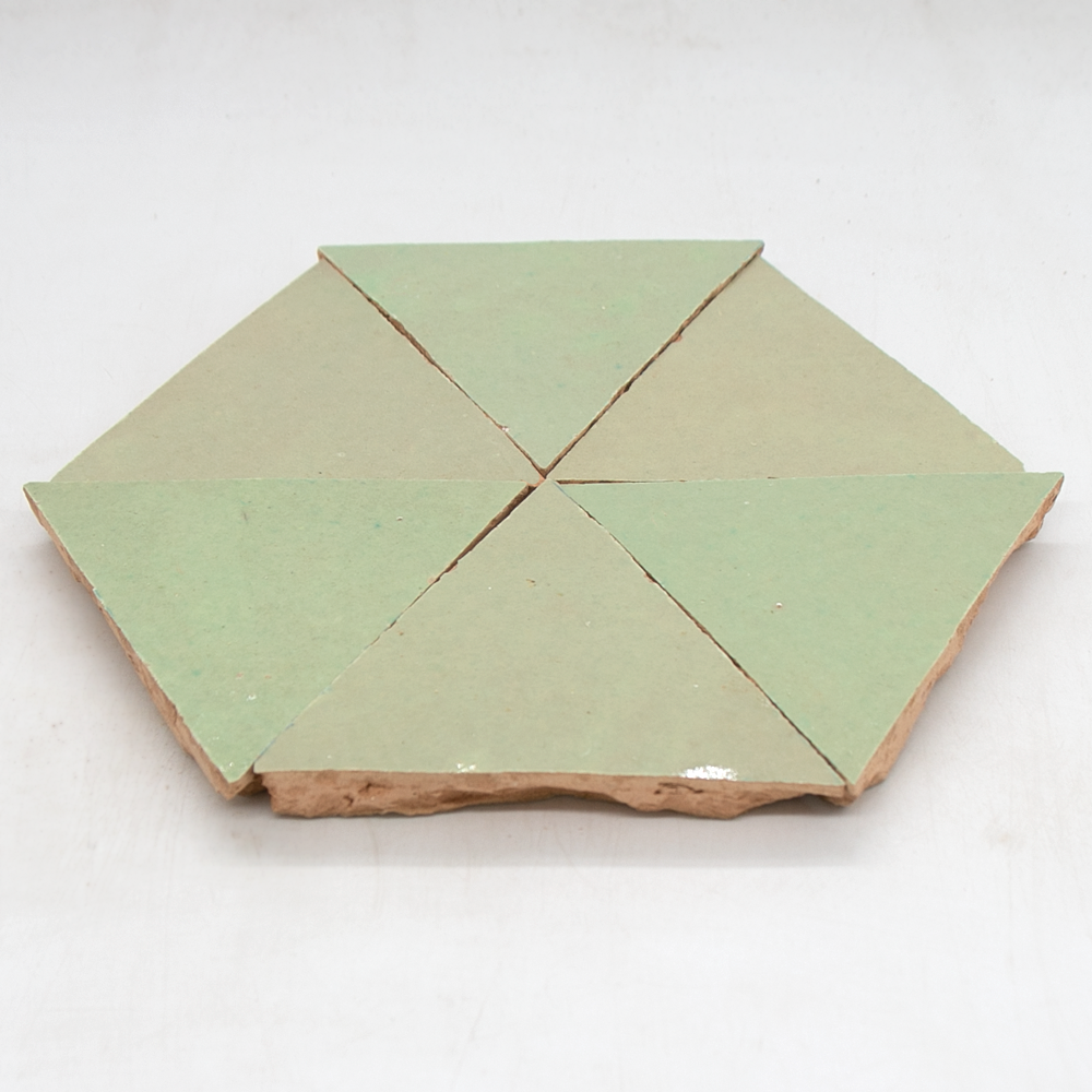 Zellige Vert Vieux Triangle