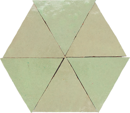 Zellige Vert Vieux Triangle