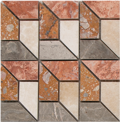 MINI SAM Mosaic 3D Cream Red