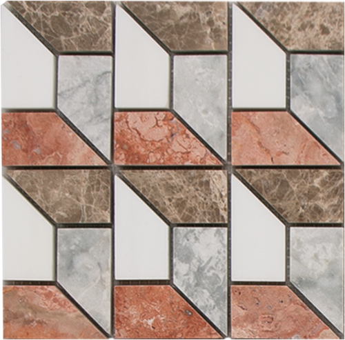MINI SAM Mosaic 3D Grey Red