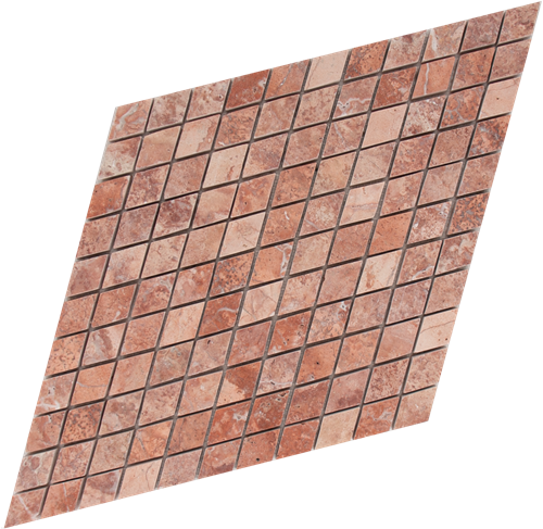 SAM Mosaic Diamond Red Travertine