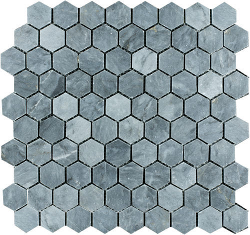 SAM Mosaic Hexagon Plain Blue Stone