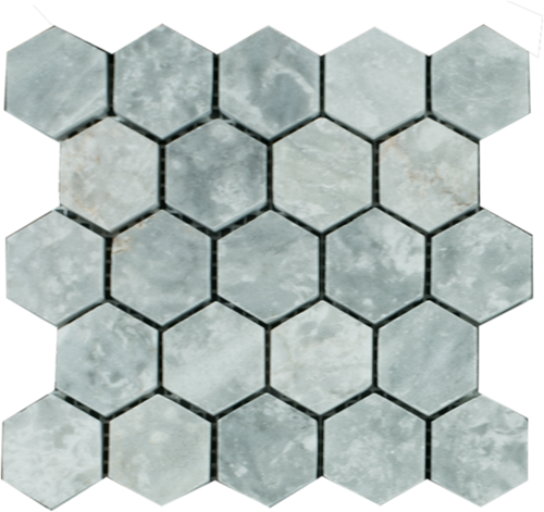 MINI SAM Mosaic Hexagon Plain Silver Shadow